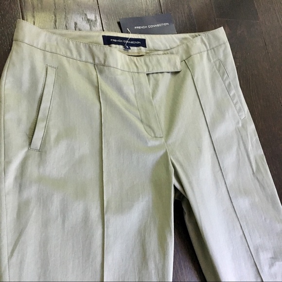 New French Connection Cotton Pants in Linden Green - Picture 5 of 8